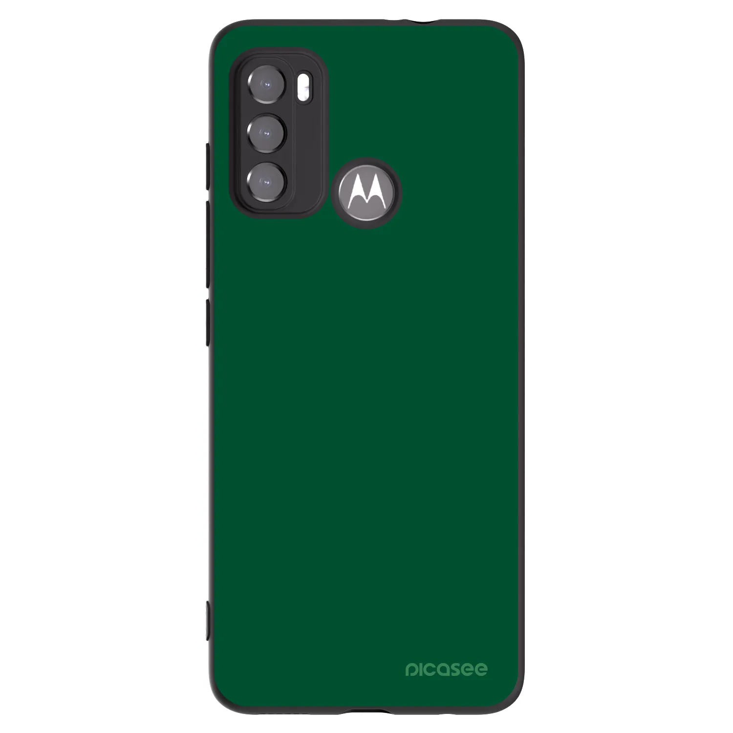 Picasee silikonový černý obal pro Motorola Moto G60 - Green Gleam