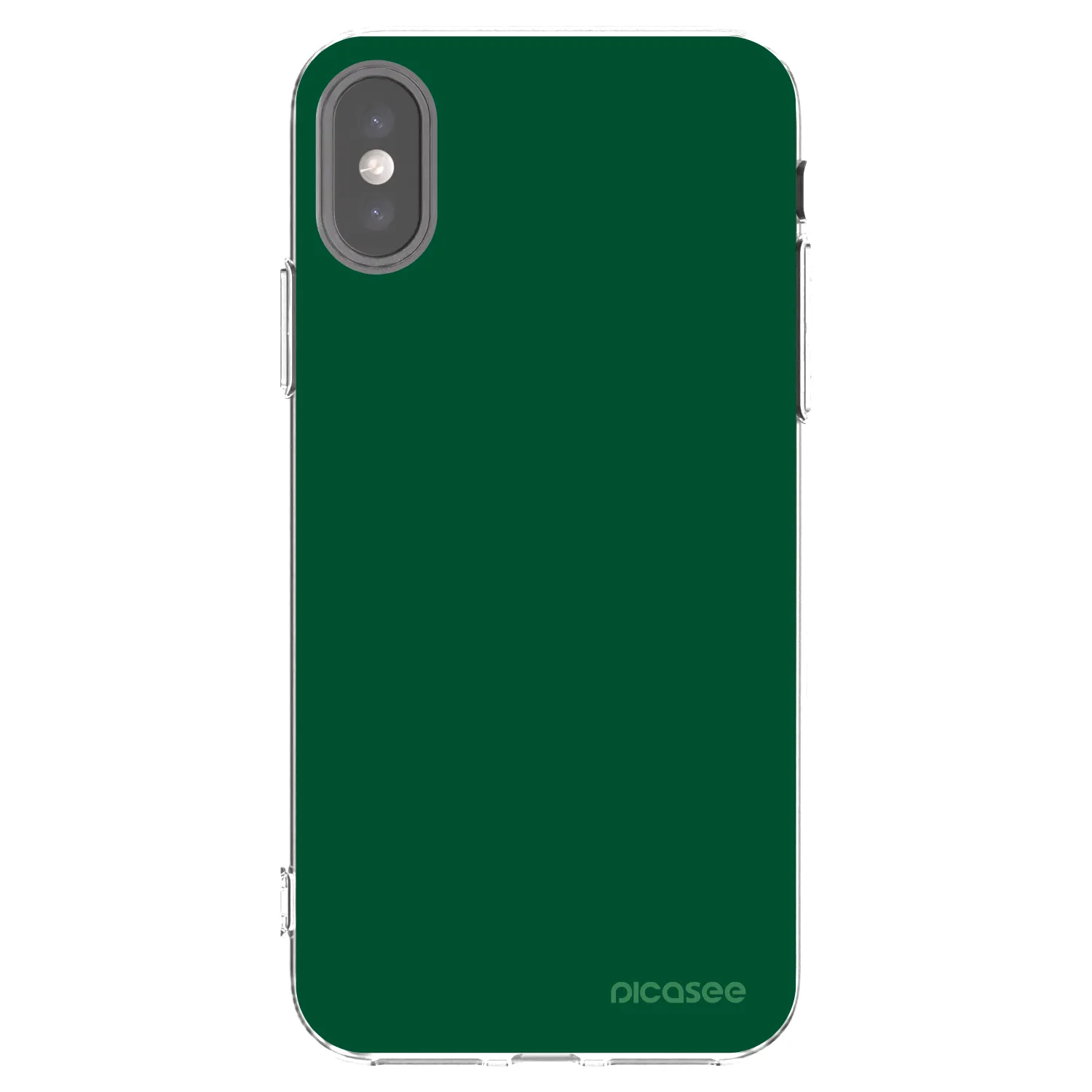 Picasee silikonový průhledný obal pro Apple iPhone X/XS - Green Gleam