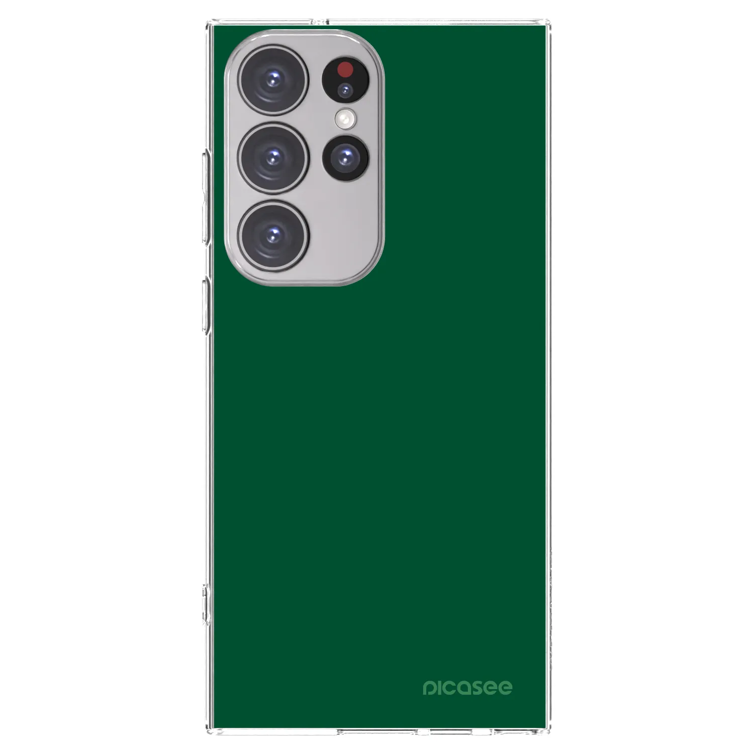 Picasee silikonový průhledný obal pro Samsung Galaxy S23 Ultra 5G - Green Gleam