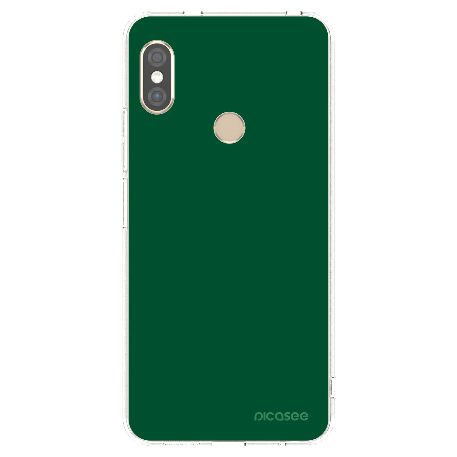 Picasee silikonový průhledný obal pro Xiaomi Redmi Note 5 Global - Green Gleam