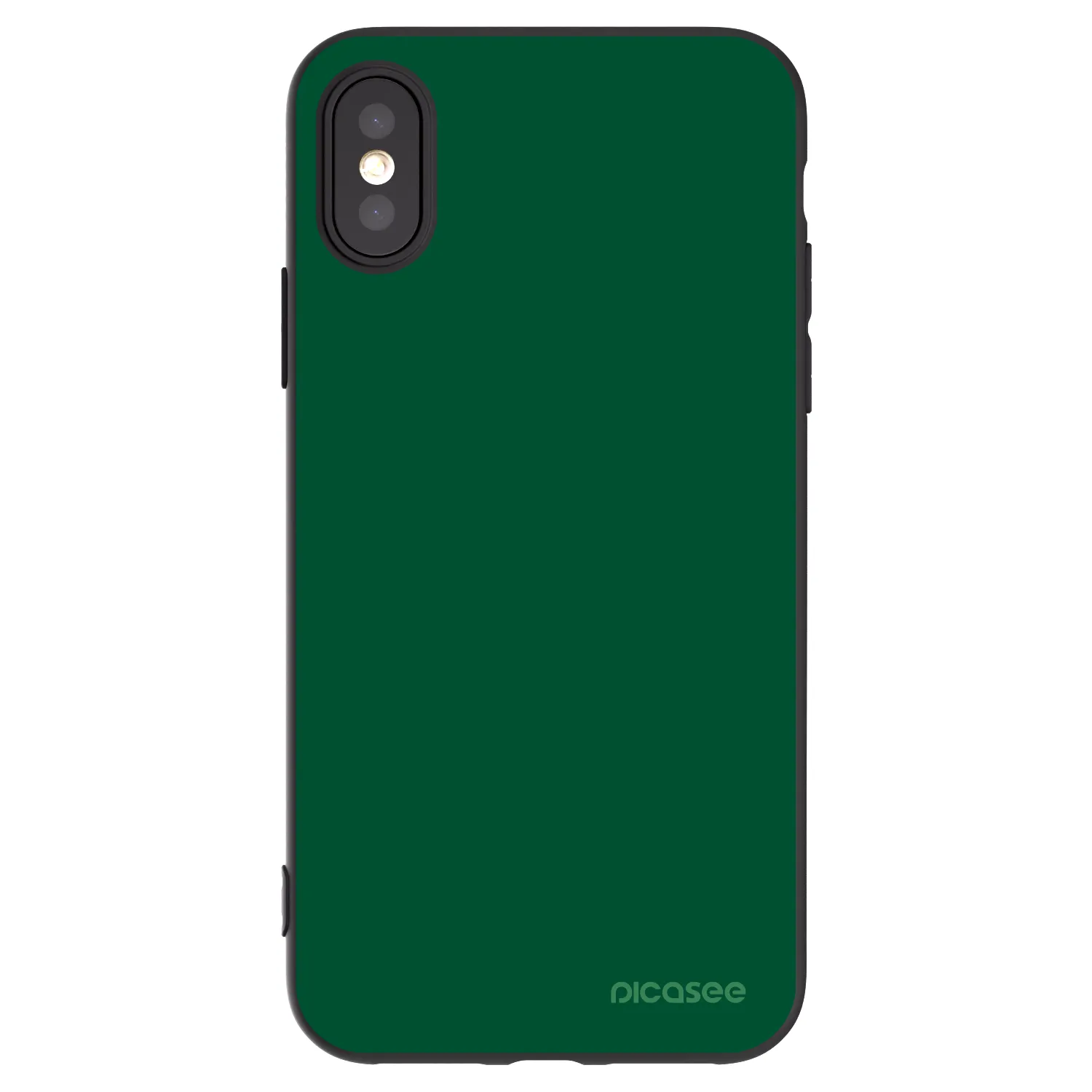 Picasee silikonový černý obal pro Apple iPhone X/XS - Green Gleam