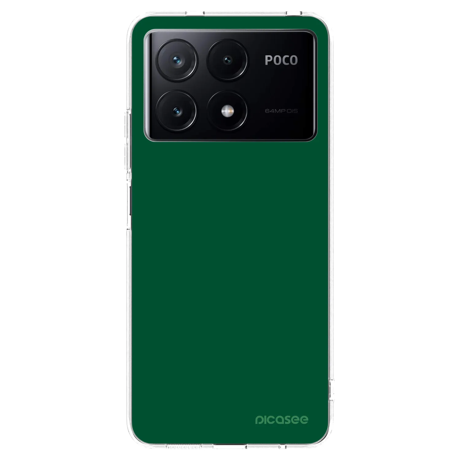 Picasee silikonový průhledný obal pro Xiaomi Poco X6 Pro - Green Gleam