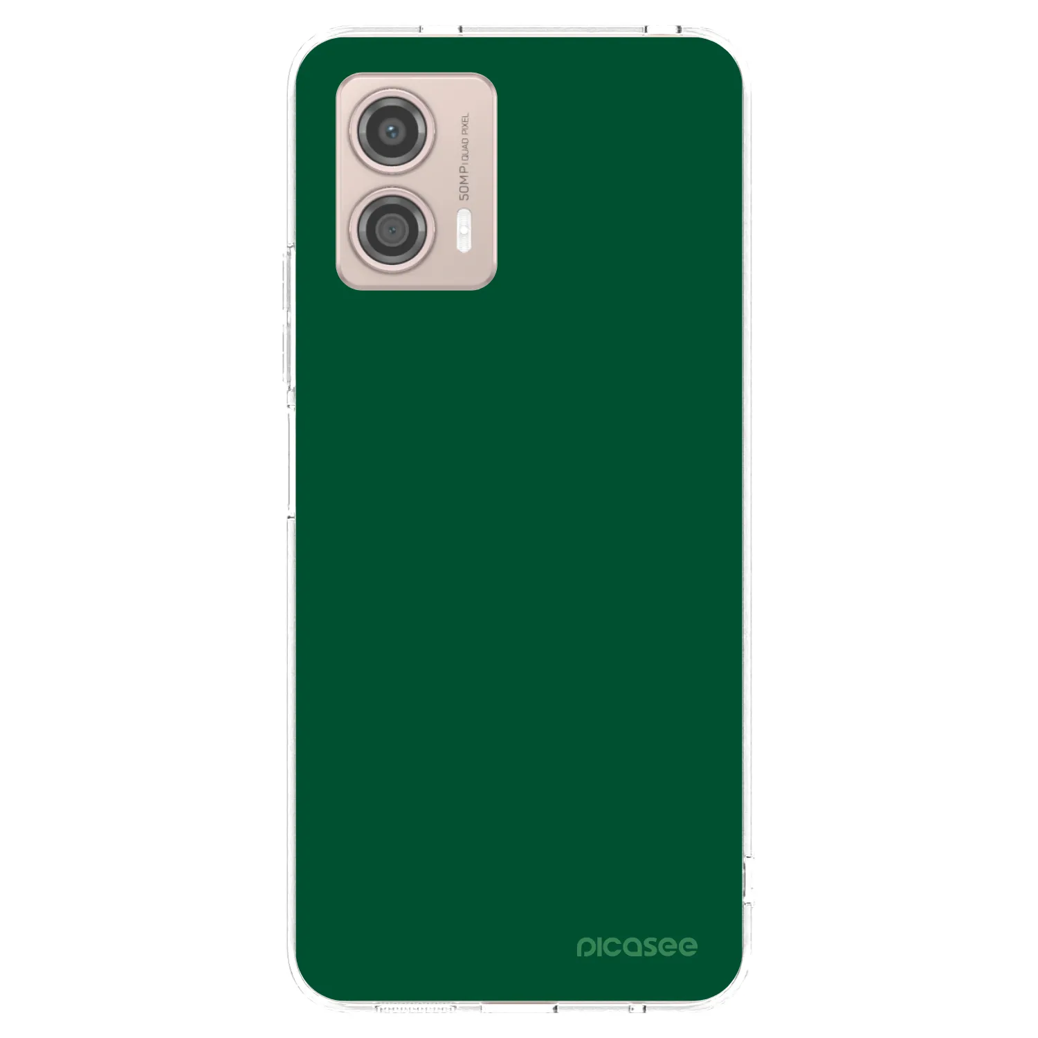 Picasee silikonový průhledný obal pro Motorola Moto G53 5G - Green Gleam