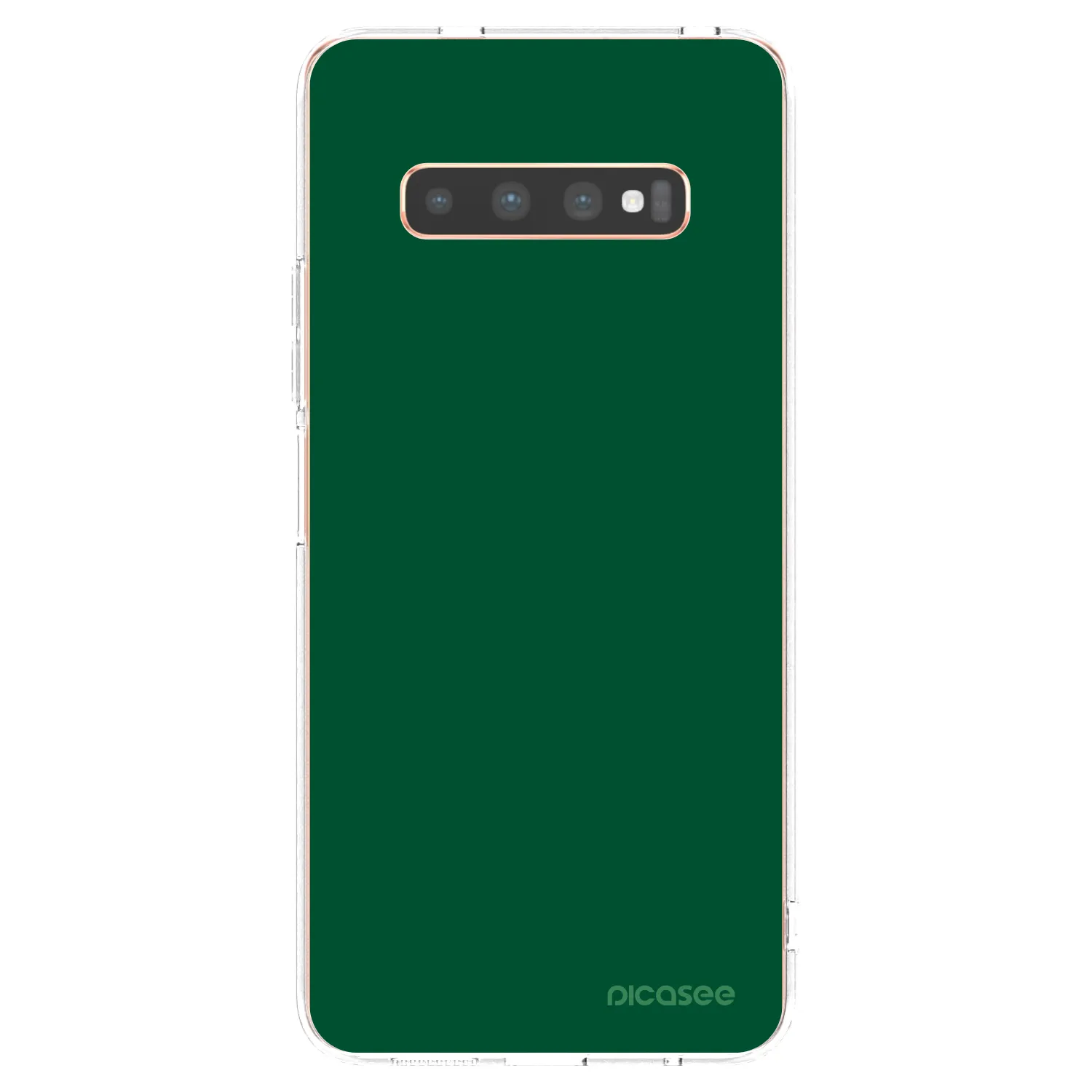 Picasee silikonový průhledný obal pro Samsung Galaxy S10 Plus G975 - Green Gleam