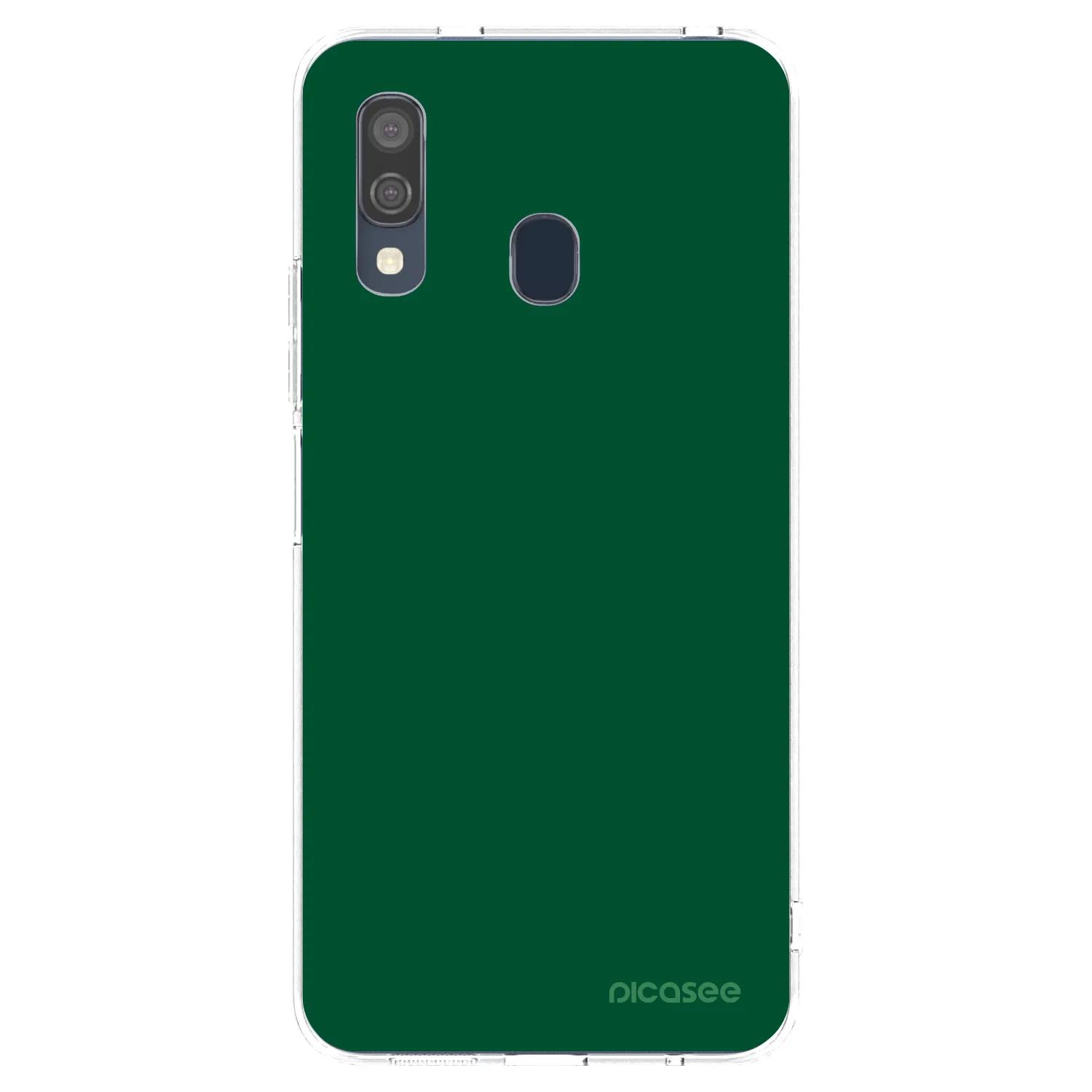 Picasee silikonový průhledný obal pro Samsung Galaxy A40 A405F - Green Gleam