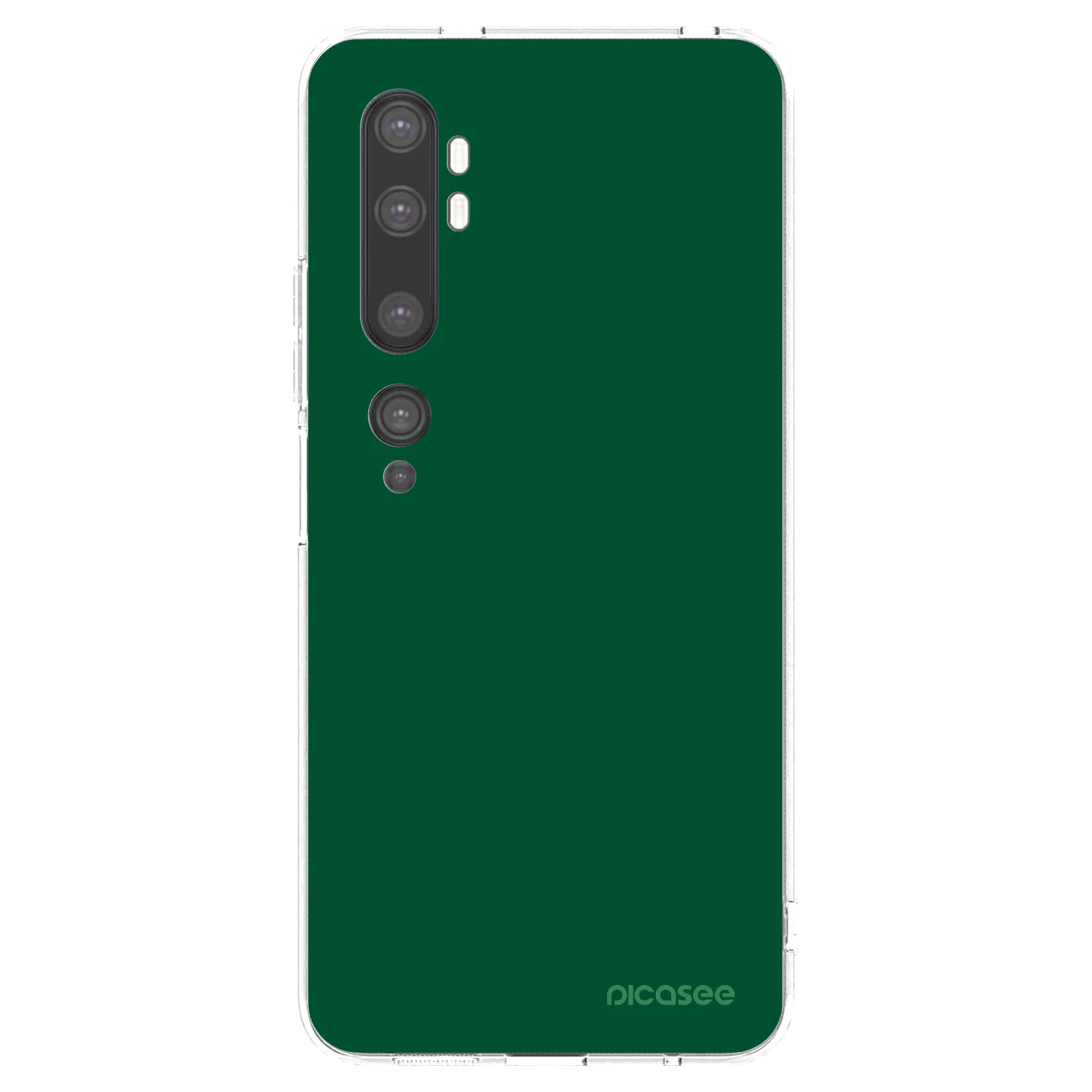 Picasee silikonový průhledný obal pro Xiaomi Mi Note 10 (Pro) - Green Gleam