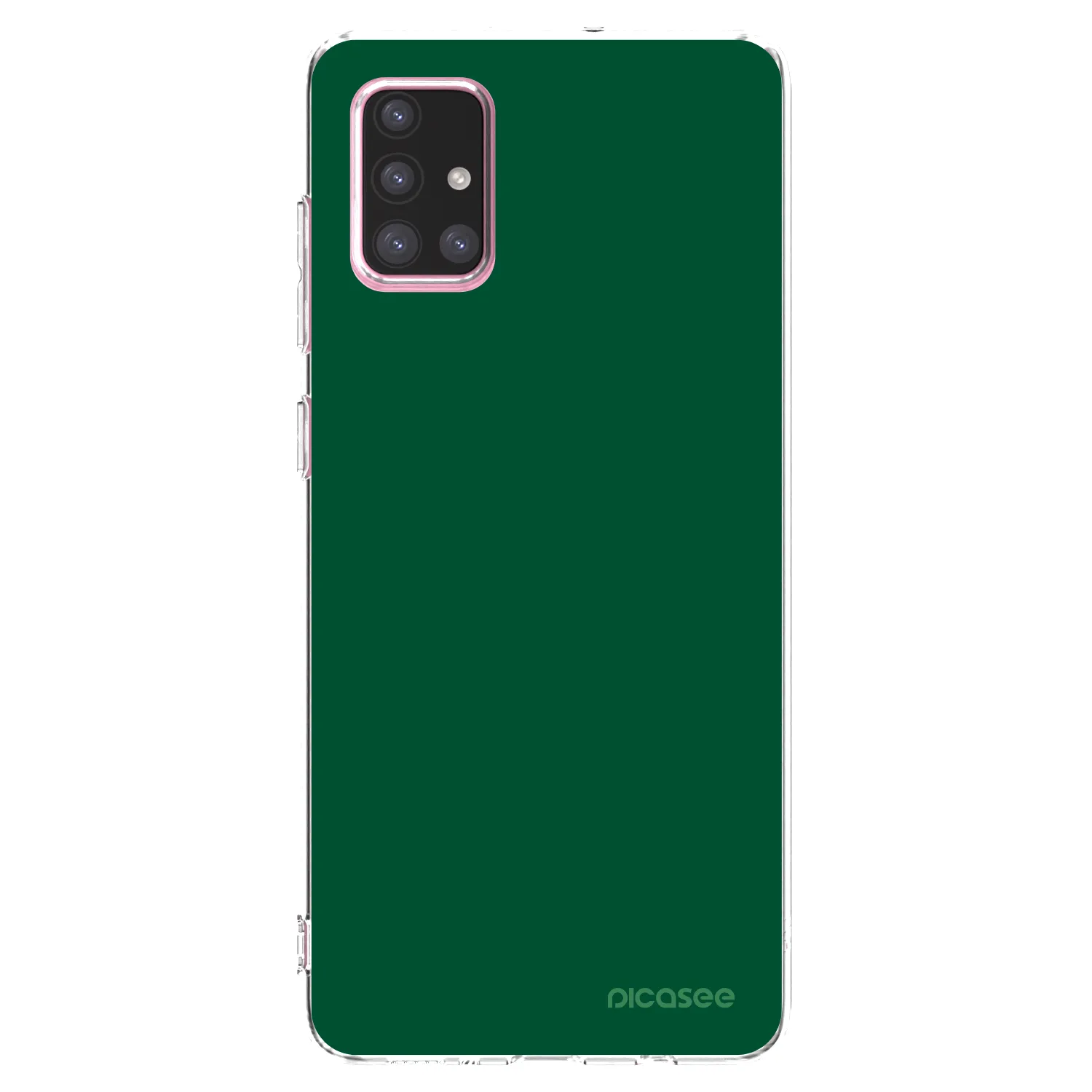 Picasee silikonový průhledný obal pro Samsung Galaxy A71 A715F - Green Gleam