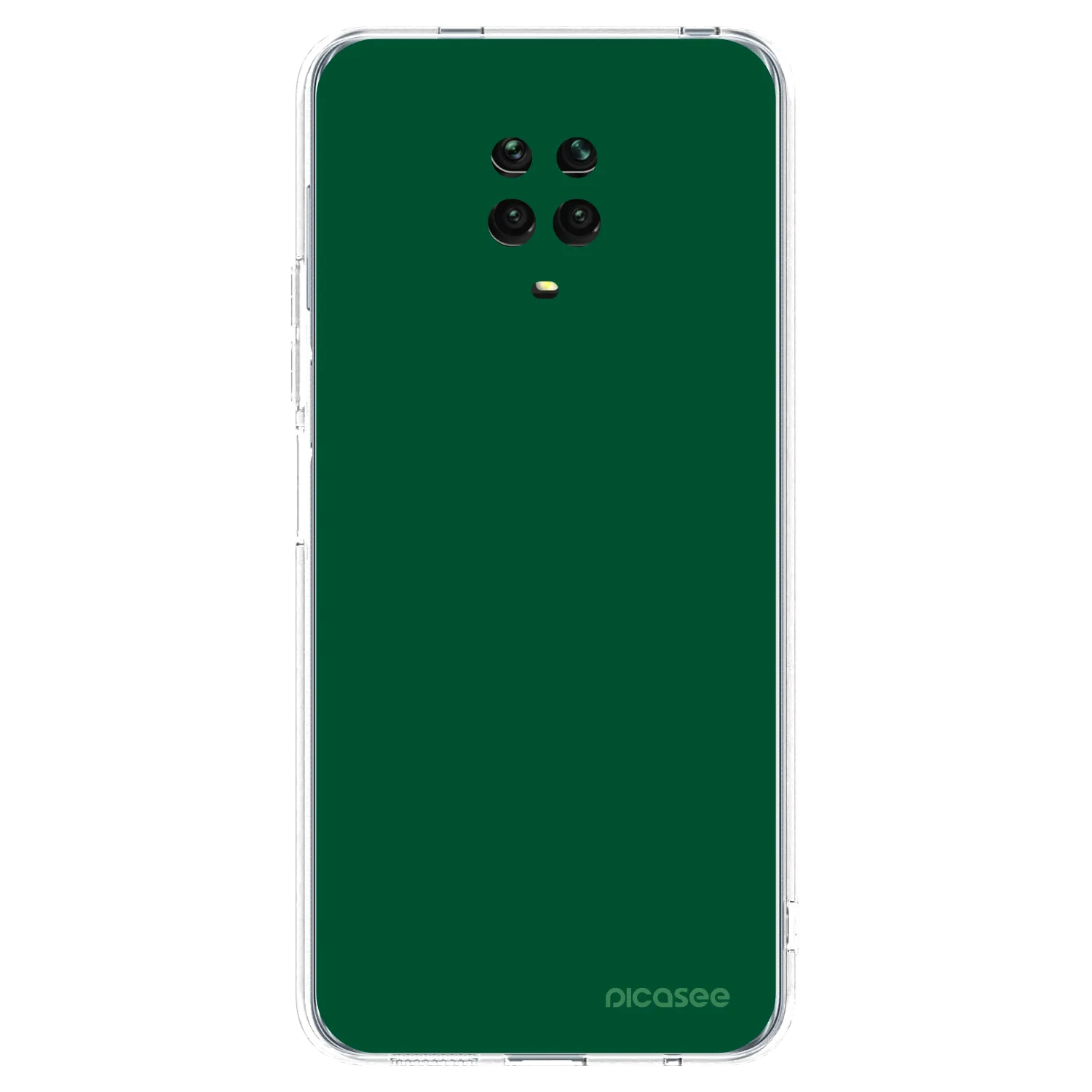 Picasee silikonový průhledný obal pro Xiaomi Redmi Note 9 Pro - Green Gleam