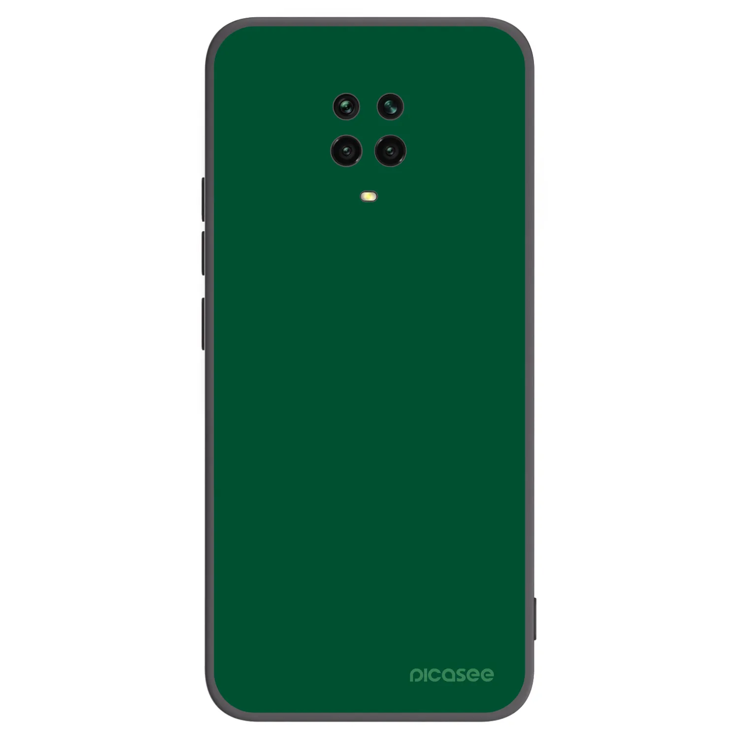 Picasee silikonový černý obal pro Xiaomi Redmi Note 9 Pro - Green Gleam