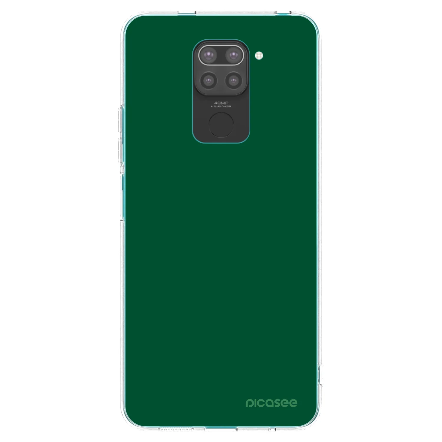 Picasee silikonový černý obal pro Xiaomi Redmi Note 9 - Green Gleam