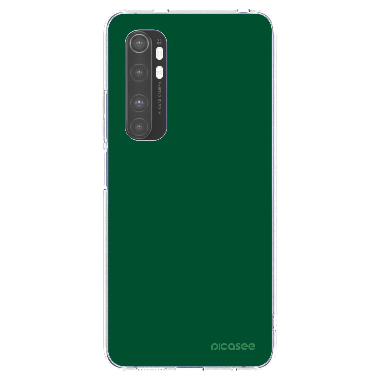Picasee silikonový průhledný obal pro Xiaomi Mi Note 10 Lite - Green Gleam