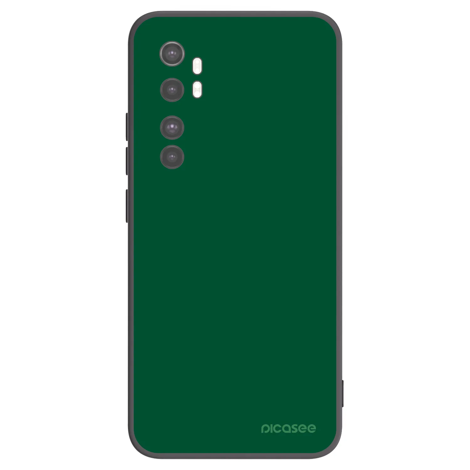 Picasee silikonový černý obal pro Xiaomi Mi Note 10 Lite - Green Gleam
