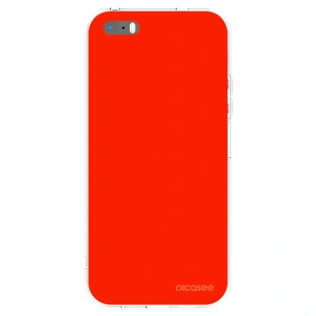 Picasee silikonový průhledný obal pro Apple iPhone 5/5S/SE - Maranello Red
