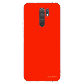 Picasee silikonový průhledný obal pro Xiaomi Redmi 9 - Maranello Red
