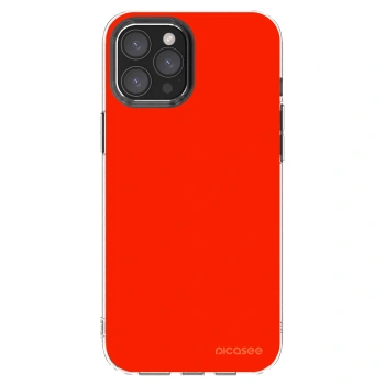 Picasee silikonový průhledný obal pro Apple iPhone 12 Pro Max - Maranello Red