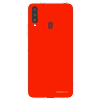 Picasee silikonový průhledný obal pro Samsung Galaxy A20s - Maranello Red