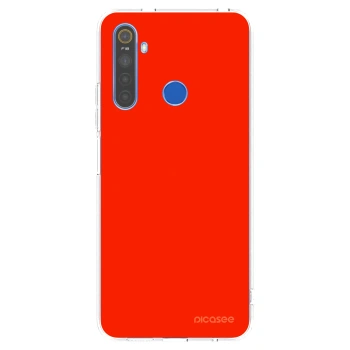 Picasee silikonový průhledný obal pro Realme 5 - Maranello Red
