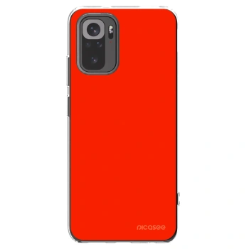 Picasee silikonový průhledný obal pro Xiaomi Redmi Note 10 - Maranello Red