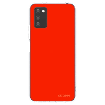 Picasee silikonový průhledný obal pro Samsung Galaxy A02s A025G - Maranello Red