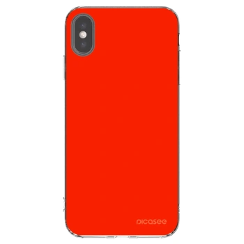 Picasee silikonový průhledný obal pro Apple iPhone XS Max - Maranello Red