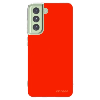 Picasee silikonový průhledný obal pro Samsung Galaxy S21 FE 5G - Maranello Red