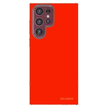 Picasee silikonový průhledný obal pro Samsung Galaxy S22 Ultra 5G - Maranello Red