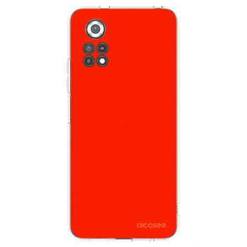 Picasee silikonový průhledný obal pro Xiaomi Poco X4 Pro 5G - Maranello Red