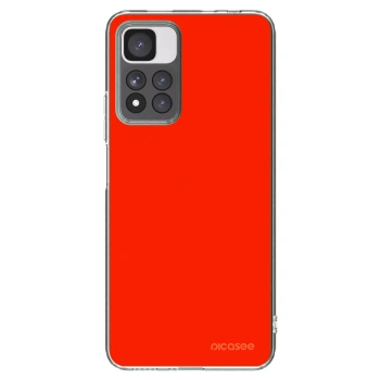 Picasee silikonový průhledný obal pro Xiaomi Redmi Note 11 Pro+ 5G - Maranello Red
