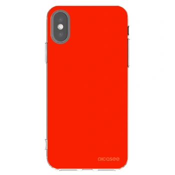 Picasee silikonový průhledný obal pro Apple iPhone X/XS - Maranello Red
