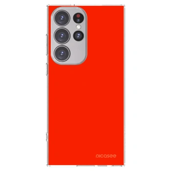 Picasee silikonový průhledný obal pro Samsung Galaxy S23 Ultra 5G - Maranello Red