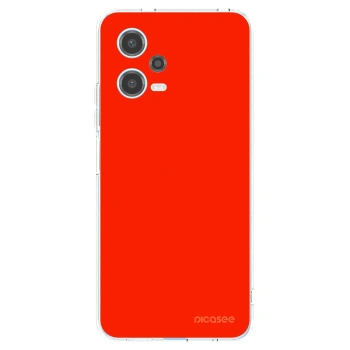 Picasee silikonový průhledný obal pro Xiaomi Redmi Note 12 5G - Maranello Red