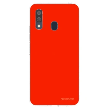 Picasee silikonový průhledný obal pro Samsung Galaxy A40 A405F - Maranello Red