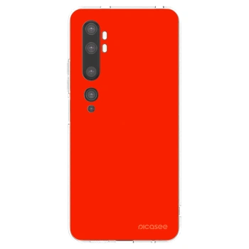 Picasee silikonový průhledný obal pro Xiaomi Mi Note 10 (Pro) - Maranello Red