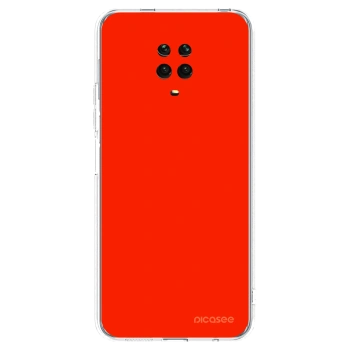 Picasee silikonový průhledný obal pro Xiaomi Redmi Note 9 Pro - Maranello Red