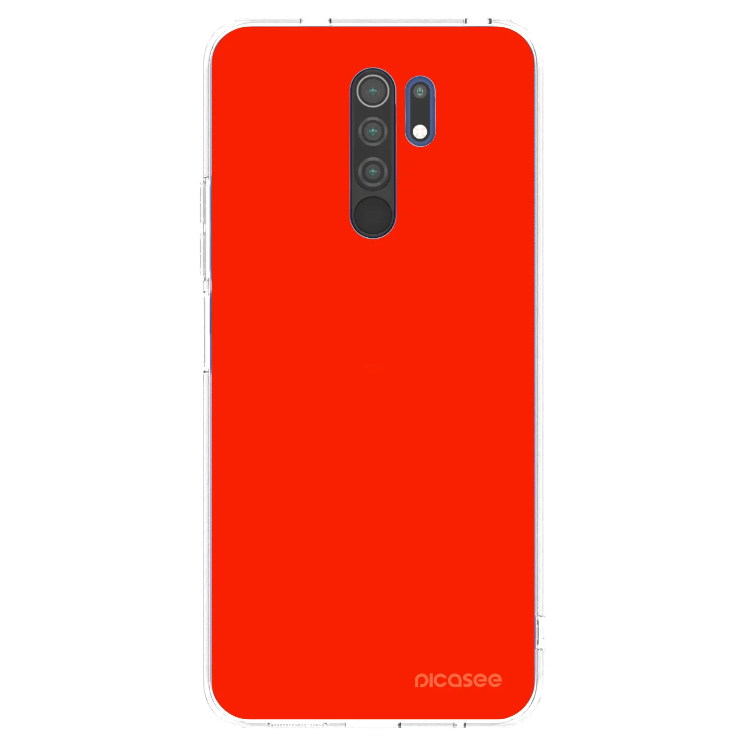 Picasee silikonový průhledný obal pro Xiaomi Redmi 9 - Maranello Red