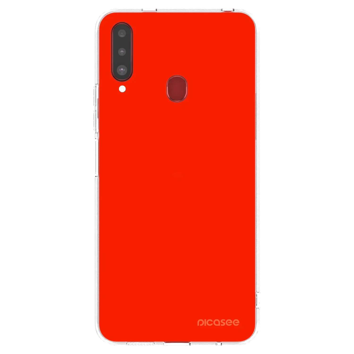Picasee silikonový průhledný obal pro Samsung Galaxy A20s - Maranello Red