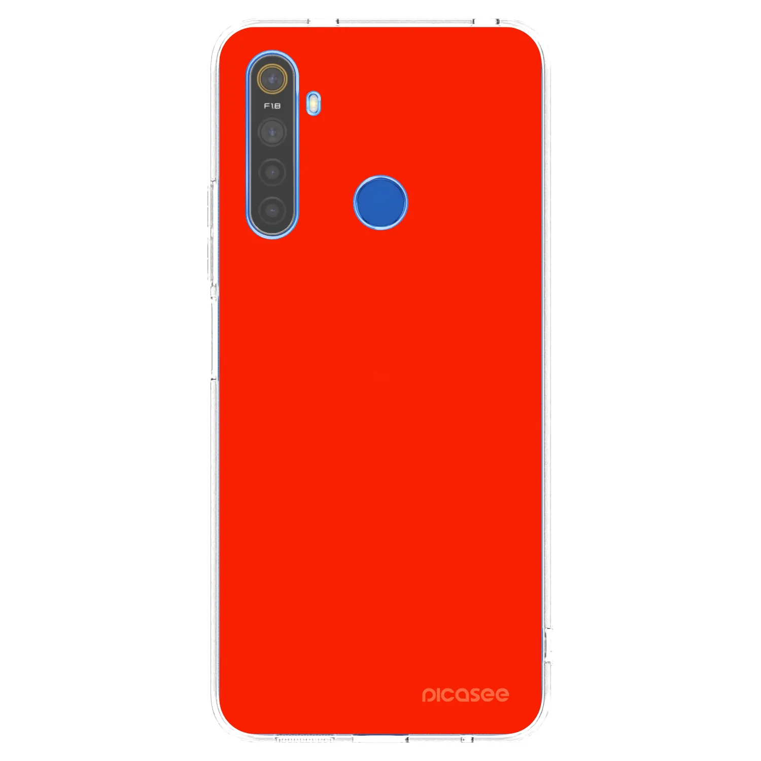 Picasee silikonový průhledný obal pro Realme 5 - Maranello Red