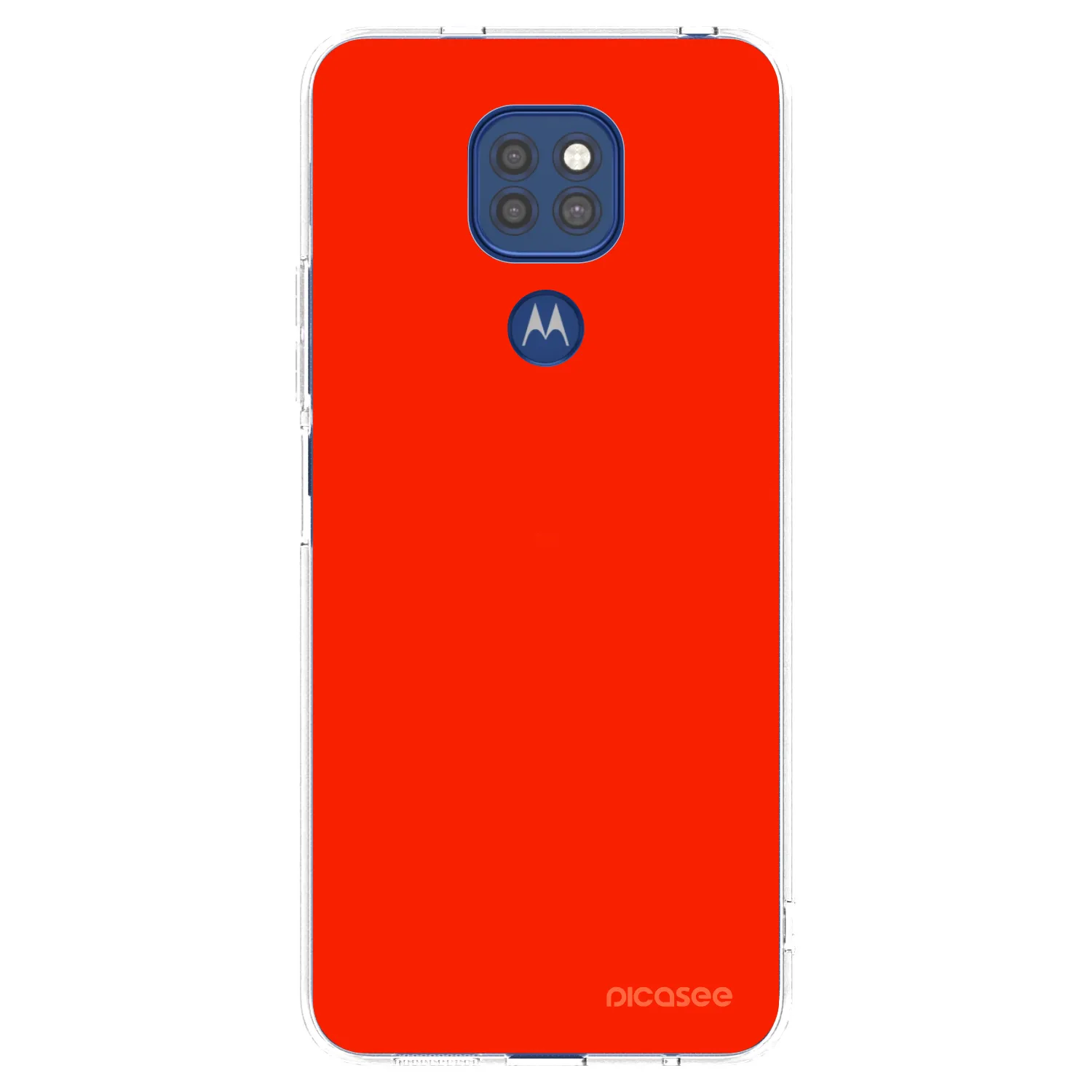 Picasee silikonový průhledný obal pro Motorola Moto G9 Play - Maranello Red