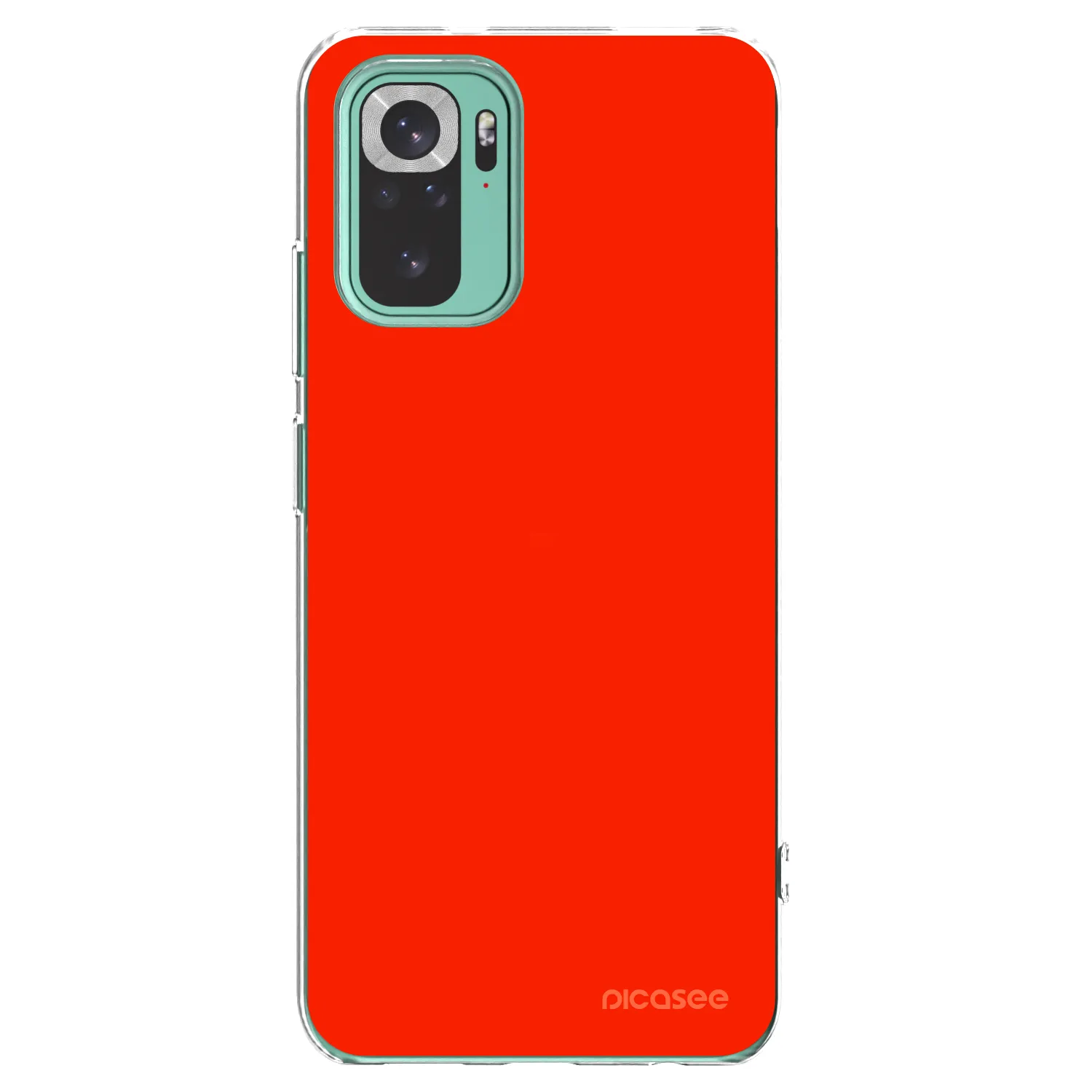 Picasee silikonový průhledný obal pro Xiaomi Redmi Note 10 Pro - Maranello Red