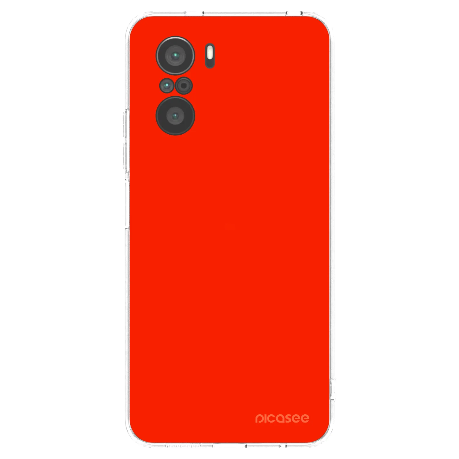 Picasee silikonový průhledný obal pro Xiaomi Poco F3 - Maranello Red