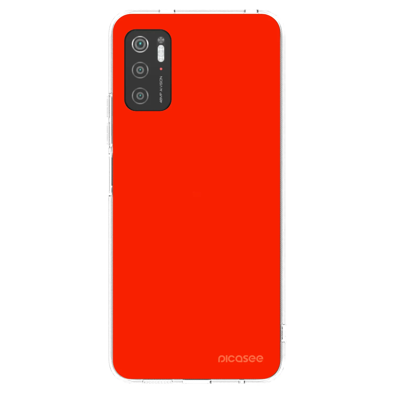 Picasee silikonový průhledný obal pro Xiaomi Poco M3 Pro 5G - Maranello Red