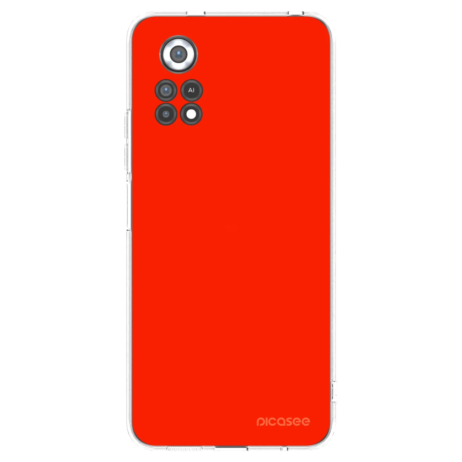 Picasee silikonový průhledný obal pro Xiaomi Poco X4 Pro 5G - Maranello Red
