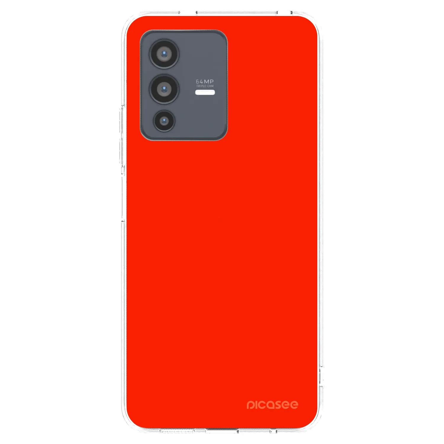 Picasee silikonový průhledný obal pro Vivo V23 5G - Maranello Red