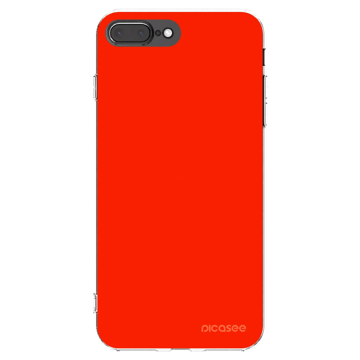Picasee silikonový průhledný obal pro Apple iPhone 8 Plus - Maranello Red