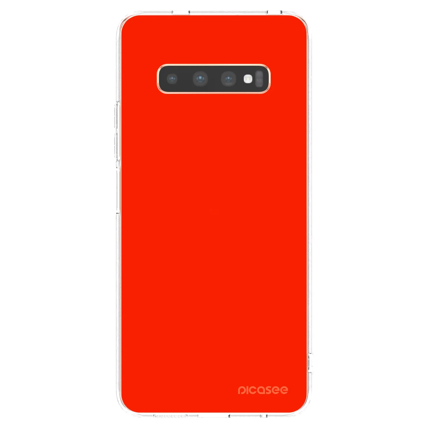 Picasee silikonový průhledný obal pro Samsung Galaxy S10 Plus G975 - Maranello Red