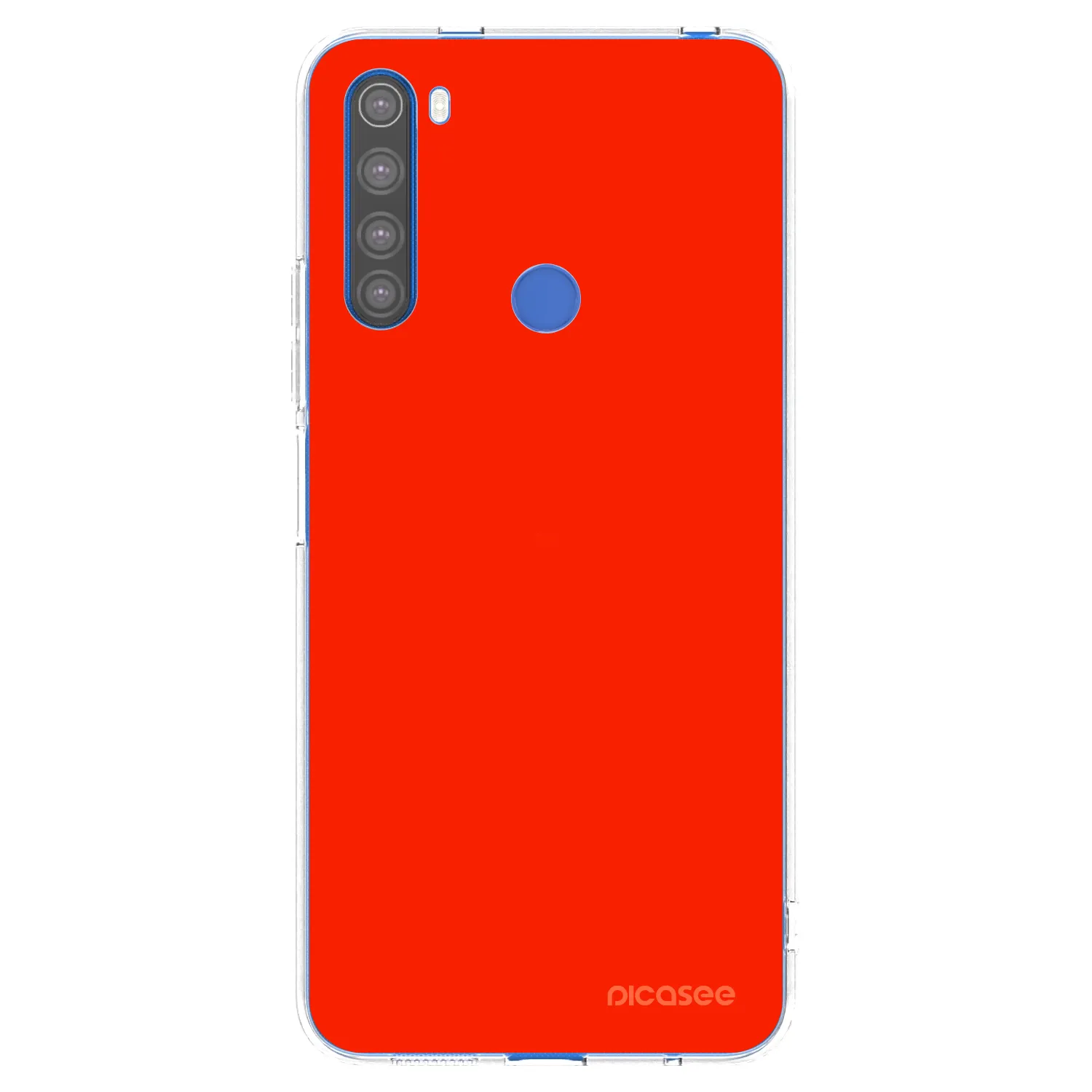 Picasee silikonový průhledný obal pro Xiaomi Redmi Note 8T - Maranello Red