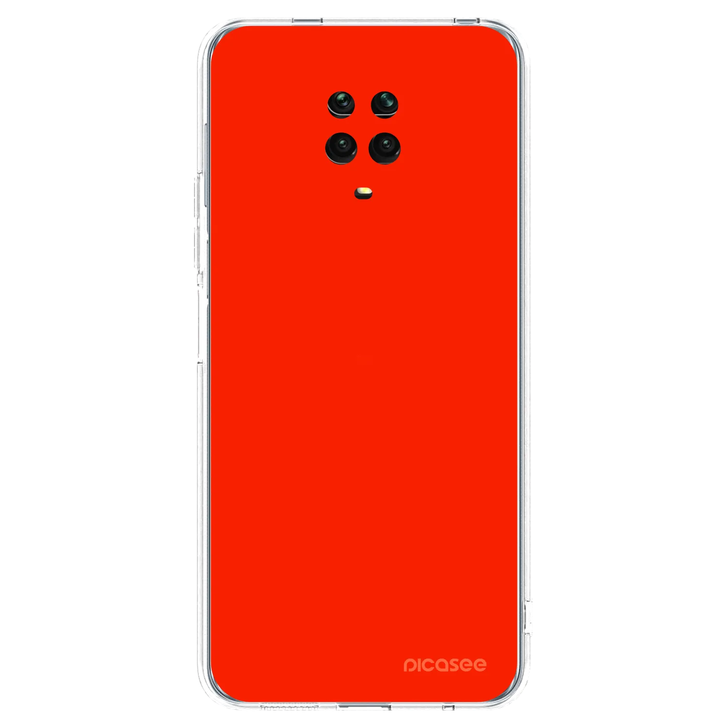 Picasee silikonový průhledný obal pro Xiaomi Redmi Note 9 Pro - Maranello Red