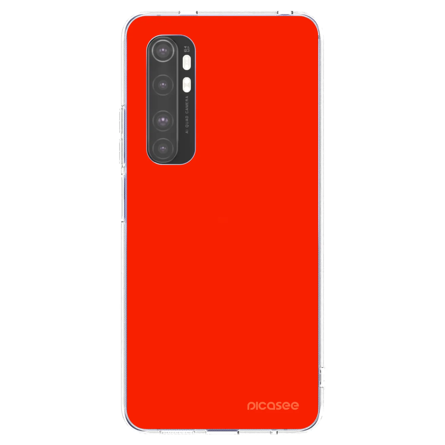 Picasee silikonový průhledný obal pro Xiaomi Mi Note 10 Lite - Maranello Red