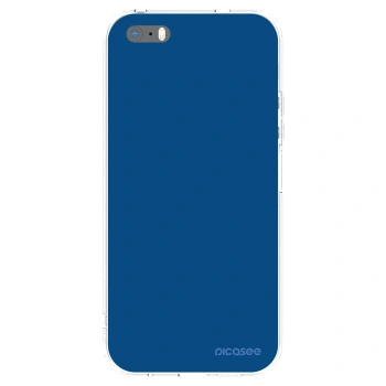 Picasee silikonový průhledný obal pro Apple iPhone 5/5S/SE - Navy Blue