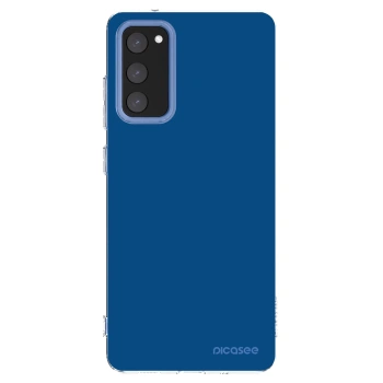 Picasee silikonový průhledný obal pro Samsung Galaxy S20 FE - Navy Blue